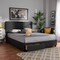 Baxton Studio Netti Dark Grey Upholstered 2-Drawer Queen Size Platform Storage Bed 161-9905 - alternate 10